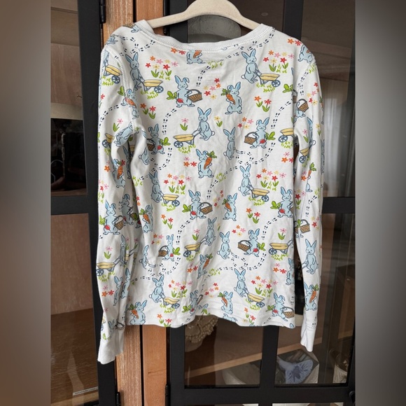 Roller Rabbit pajamas set pima pants long sleeve henley tee bunny hoppy spring - Picture 5 of 7